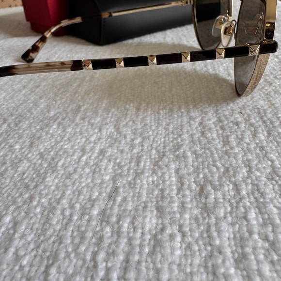 Valentino Gold-Toned Aviator Sunglasses - Picture 5 of 5